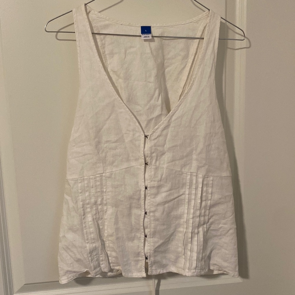 Women’s tank top with tie detail in back